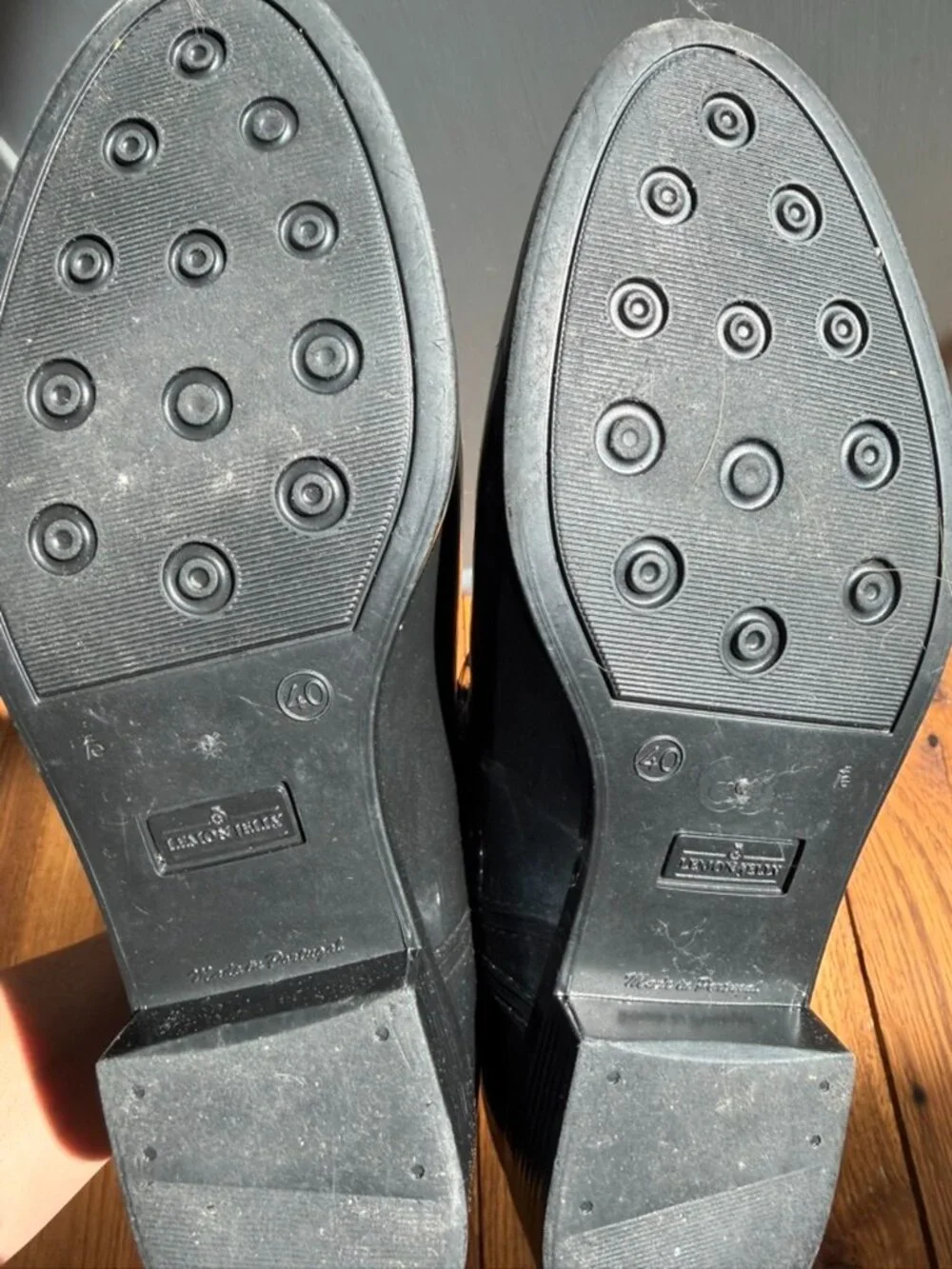 Lemon Jelly Black Ankle Rain Boots Bow Detail EU 40 / US 9